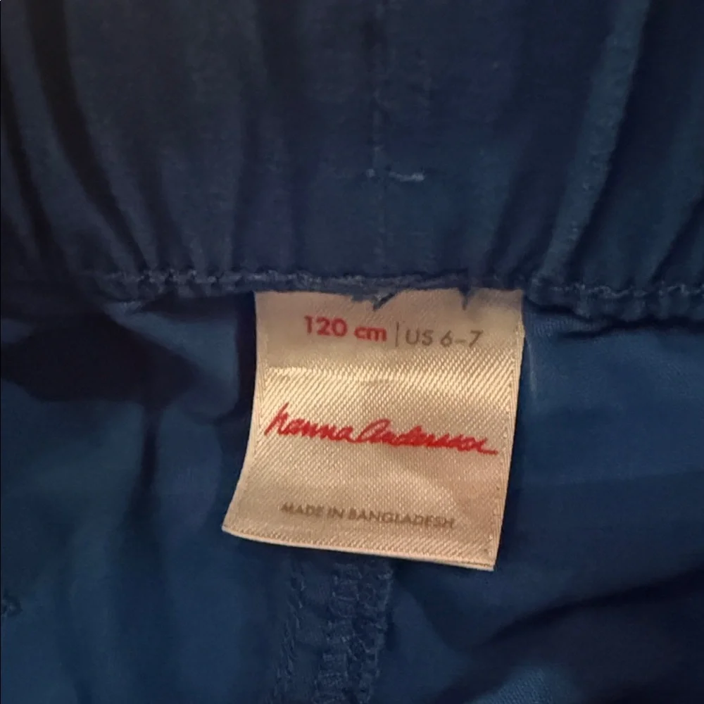 Hanna Anderson Kids Blue Pull-On Shorts Size 6-7